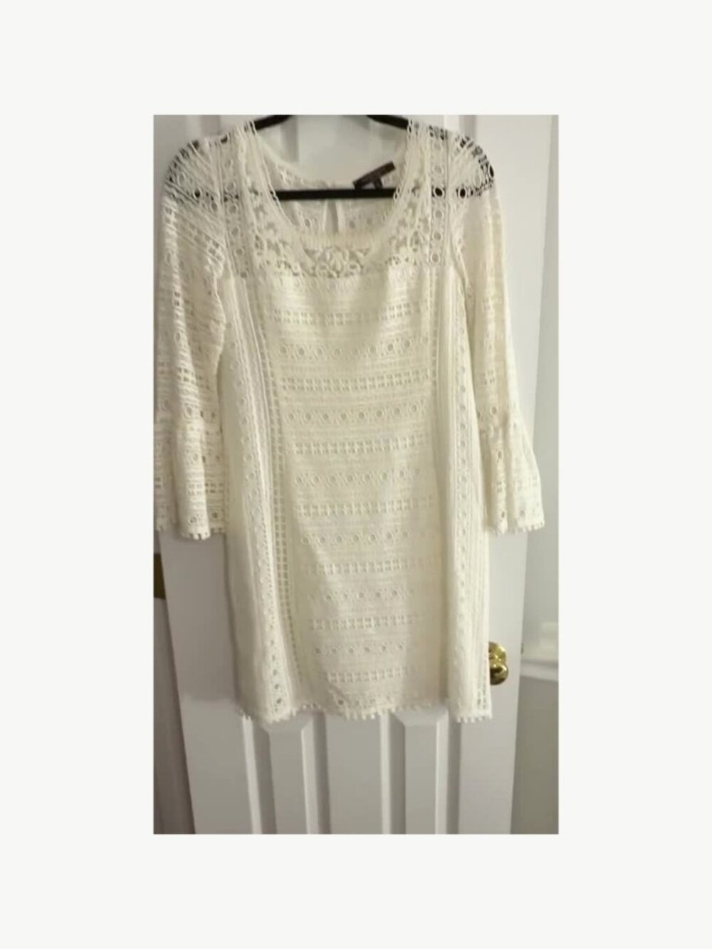 Nanette Lepore Ivory Crochet Lace Mini Dress Size 6